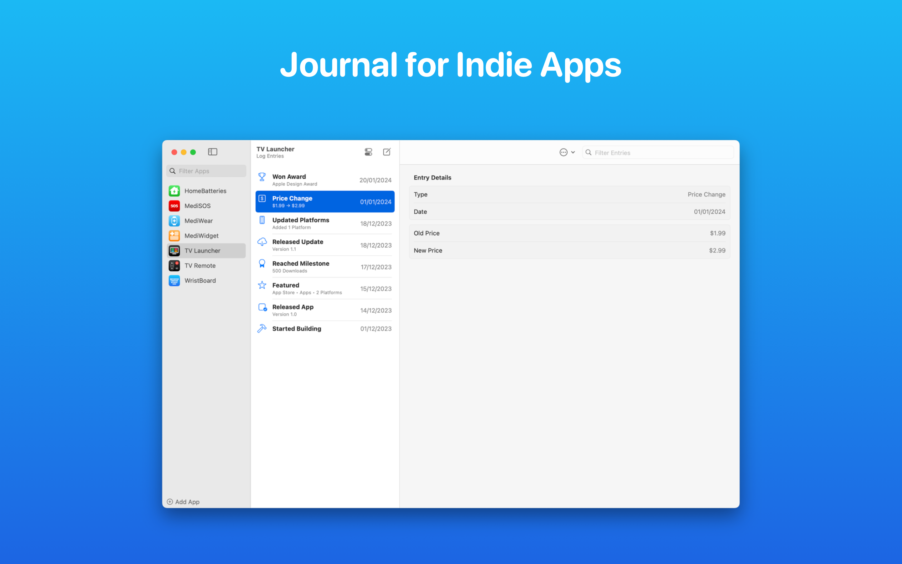 AppJournal Screenshot