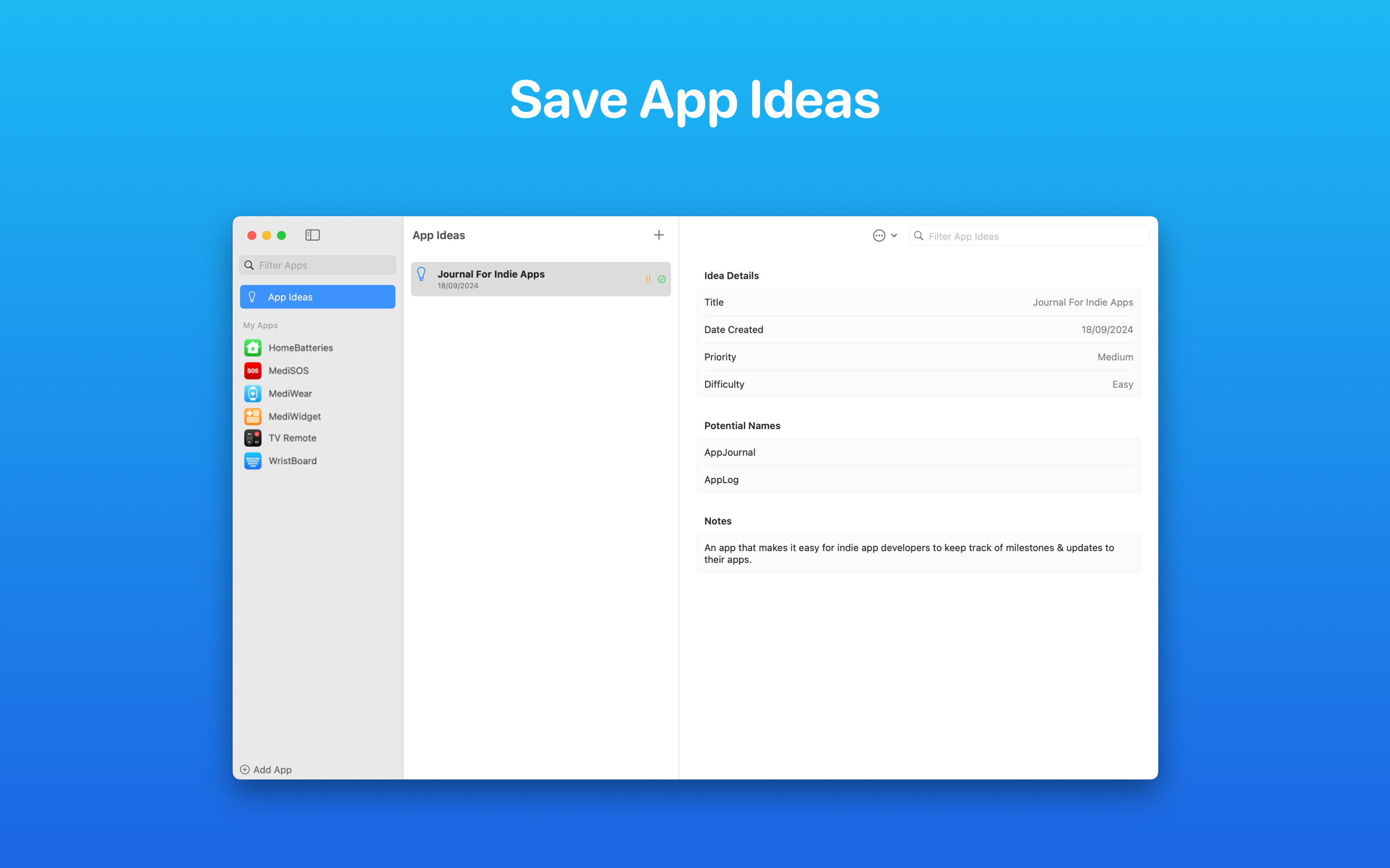 AppJournal Screenshot