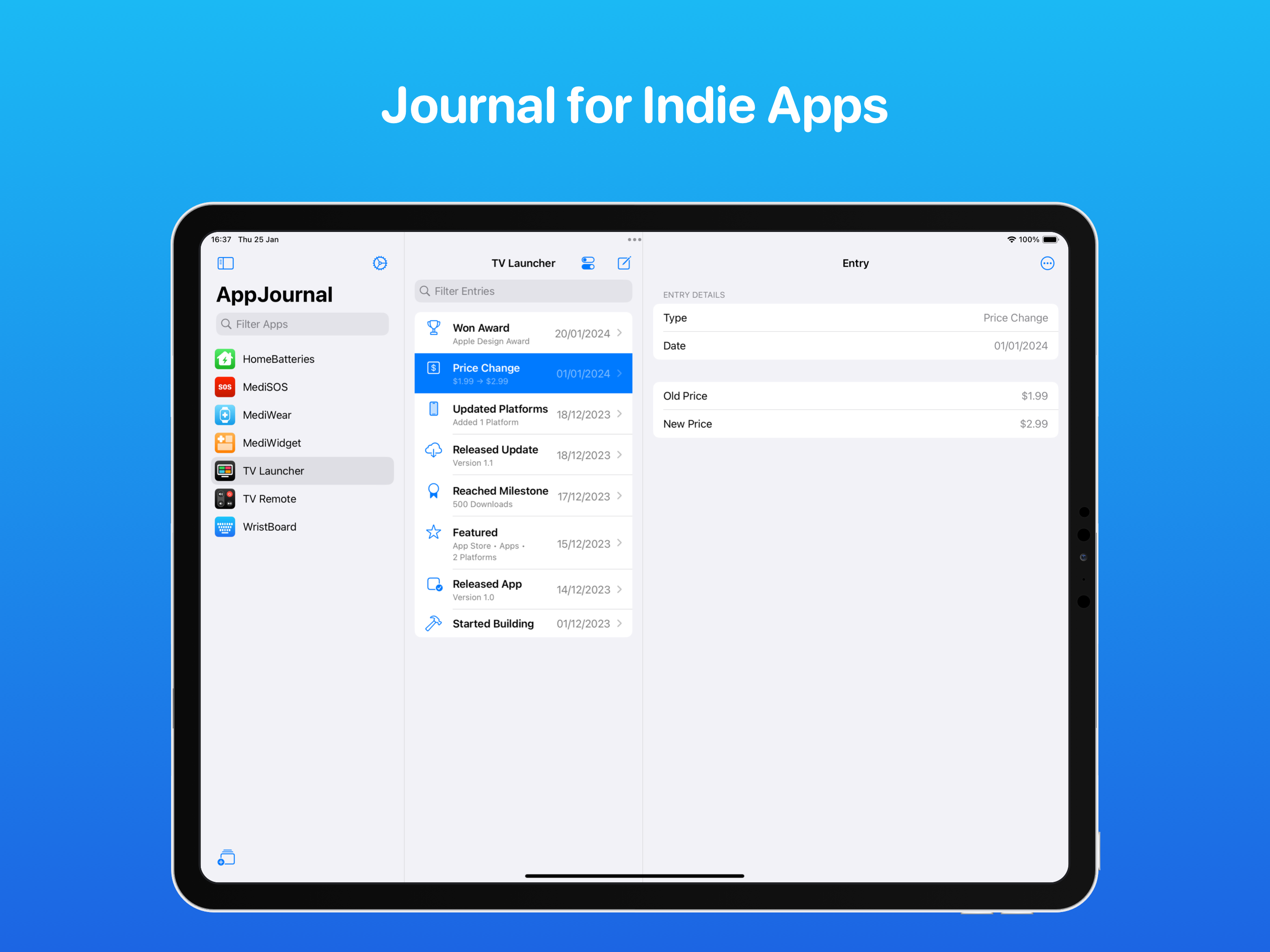 AppJournal Screenshot