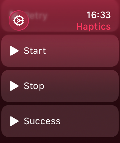 Haptics Screenshot