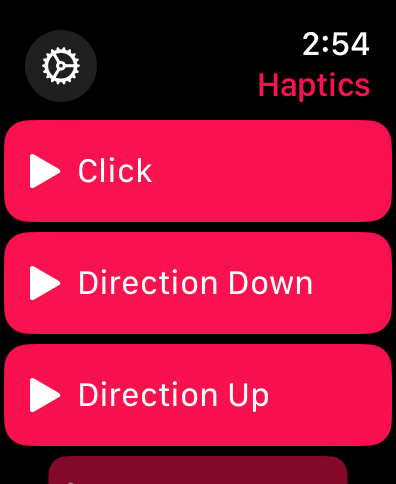 Haptics Screenshot