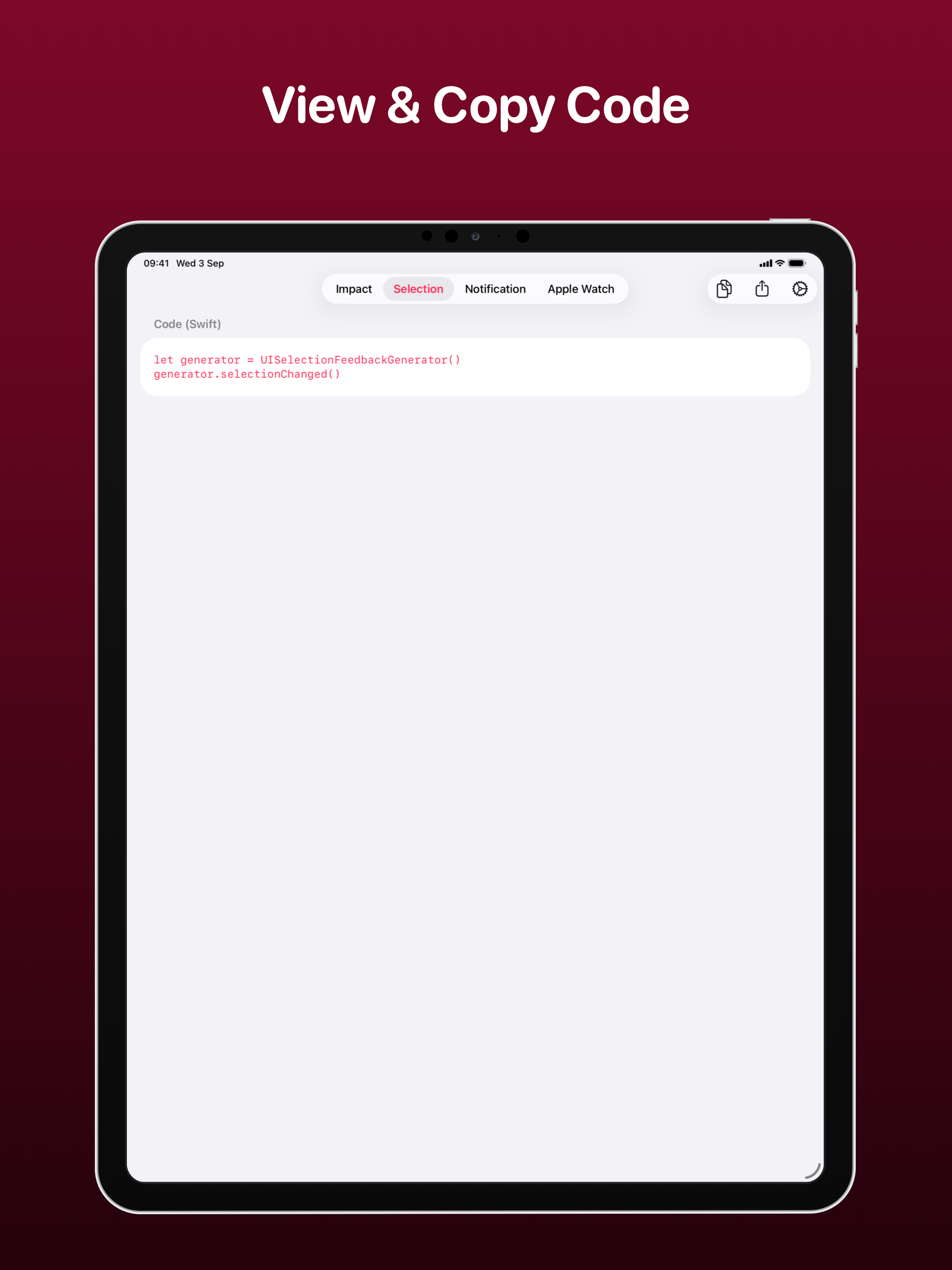 Haptics Screenshot