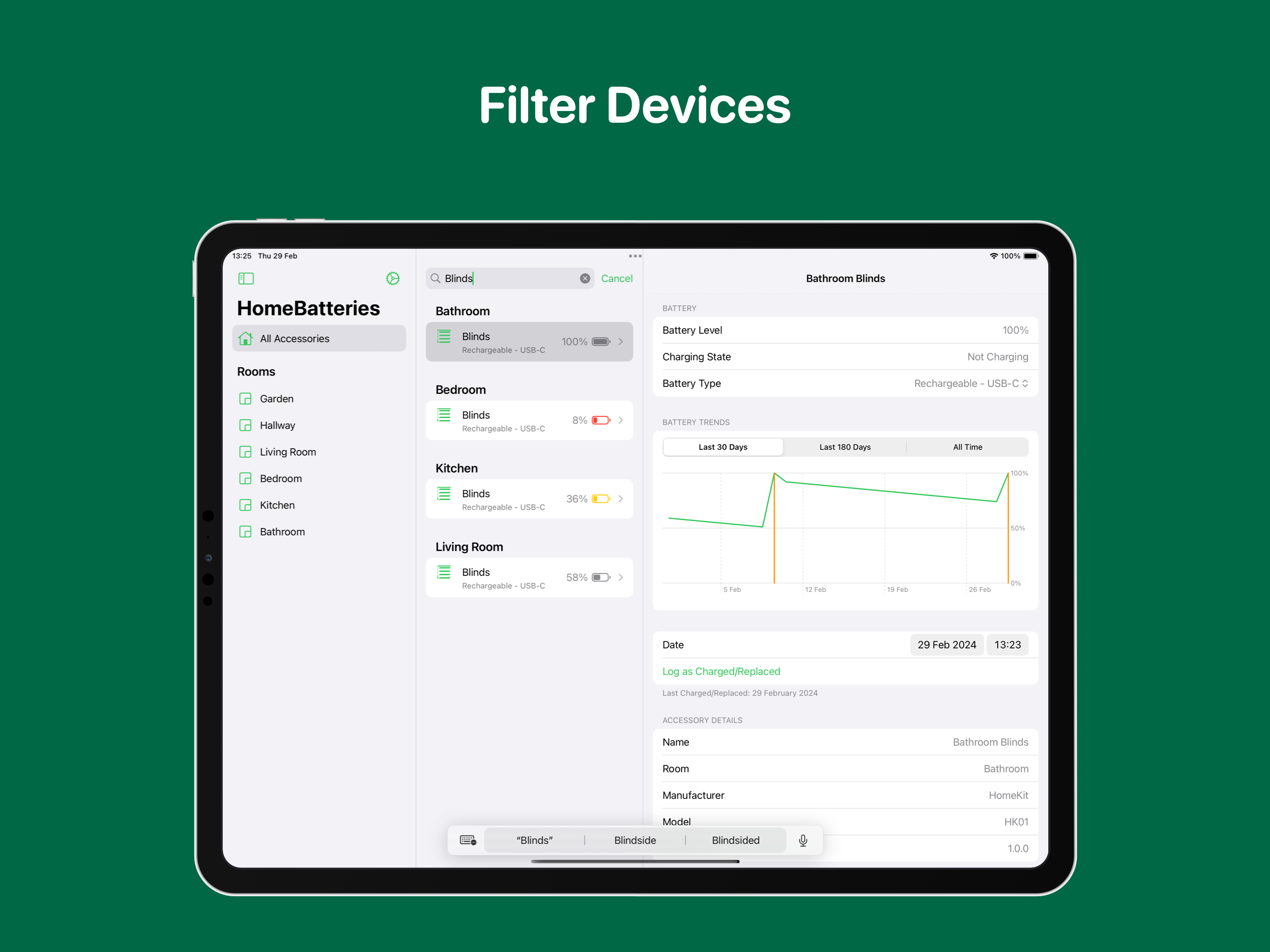 HomeBatteries Screenshot