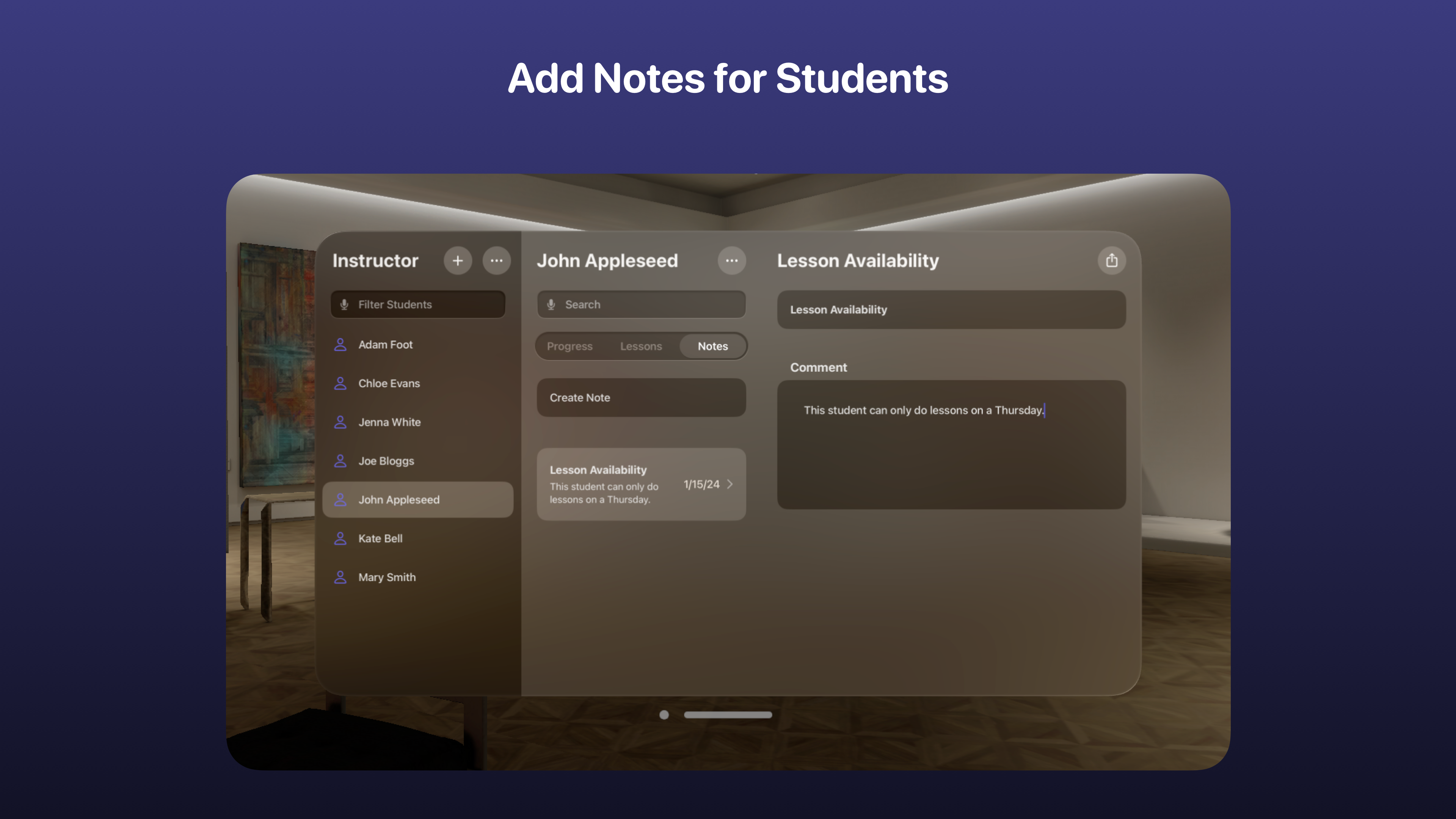 Instructor Screenshot