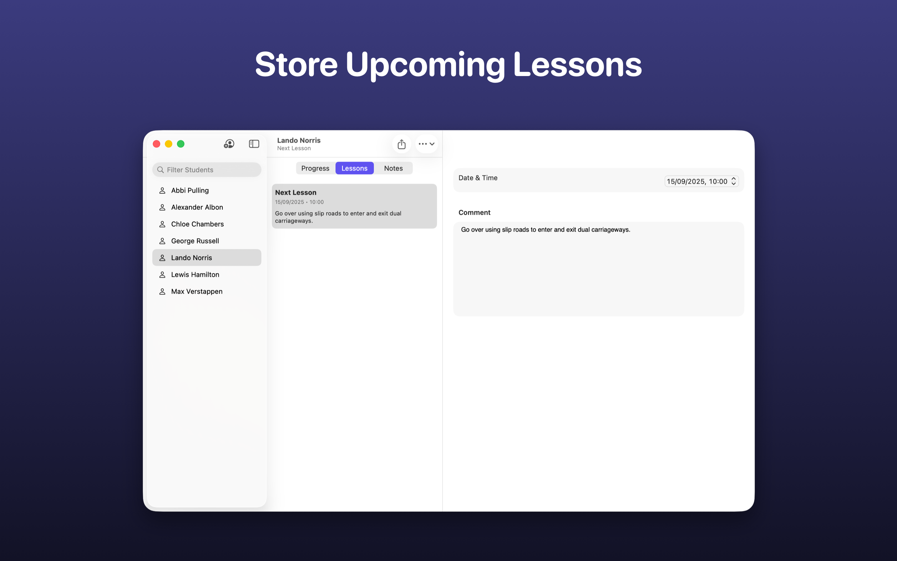 Instructor Screenshot