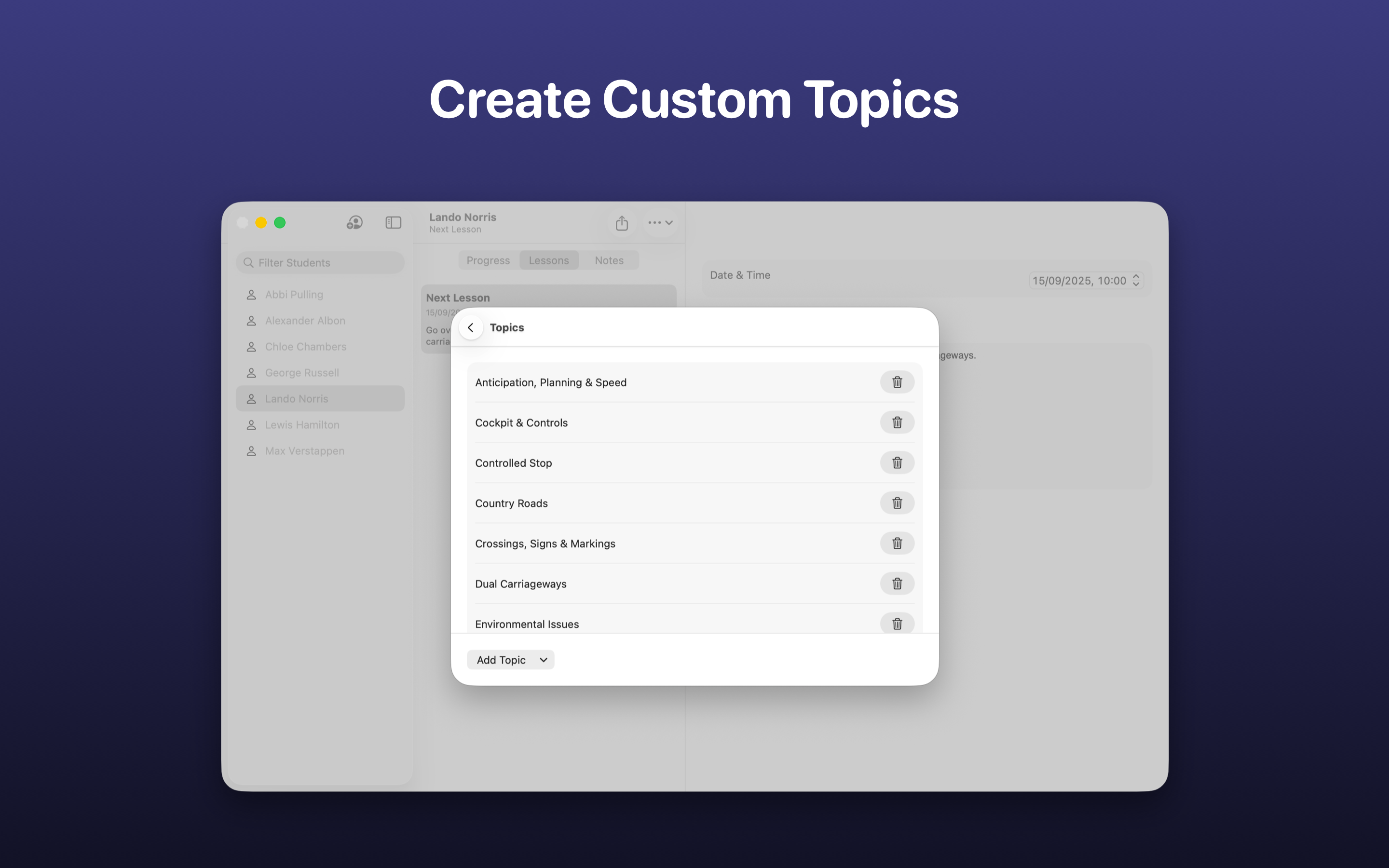 Instructor Screenshot