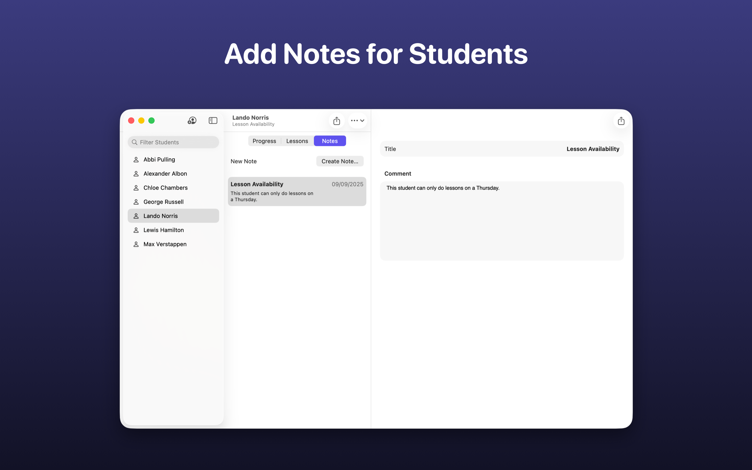 Instructor Screenshot