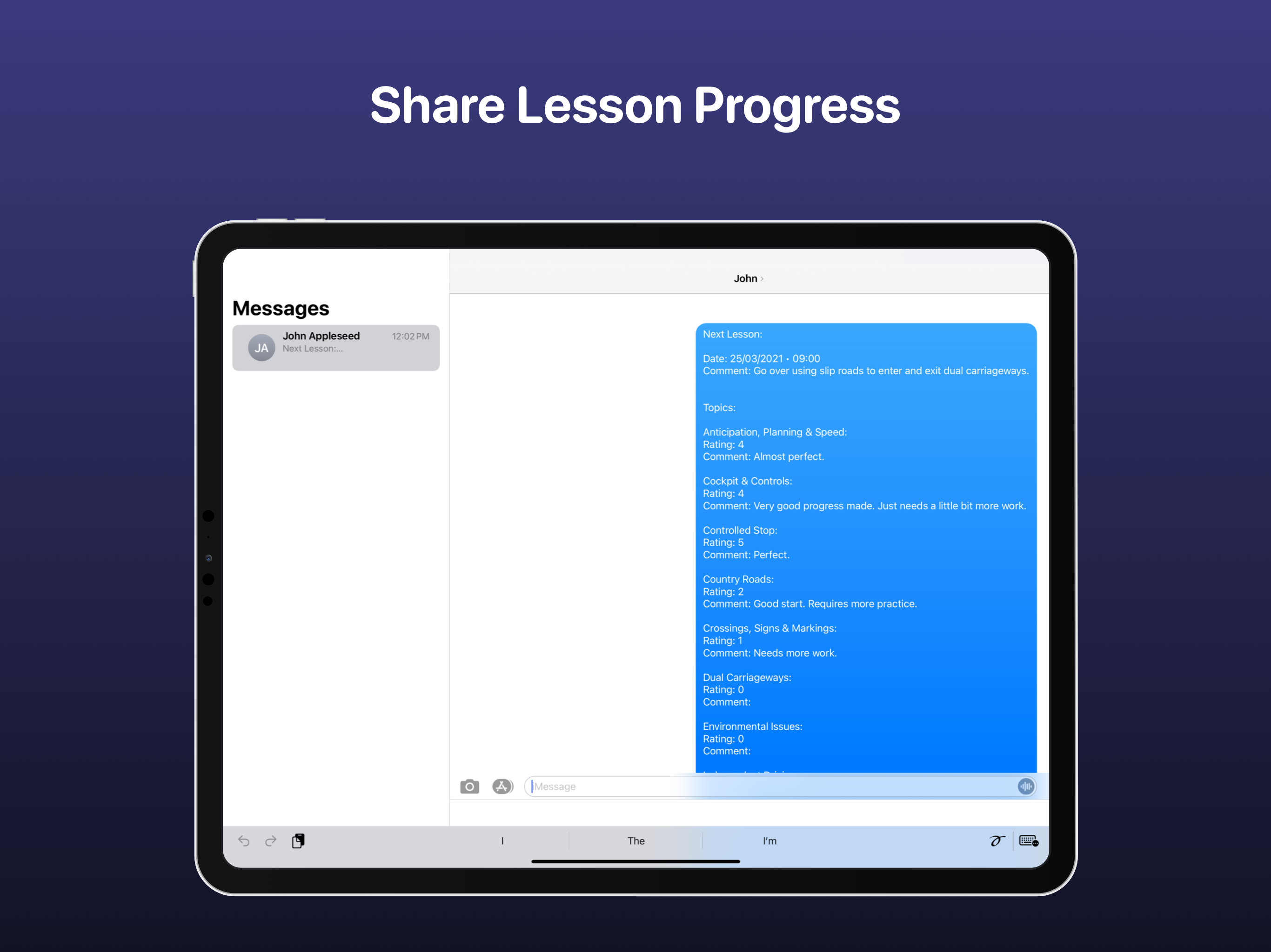 Instructor Screenshot