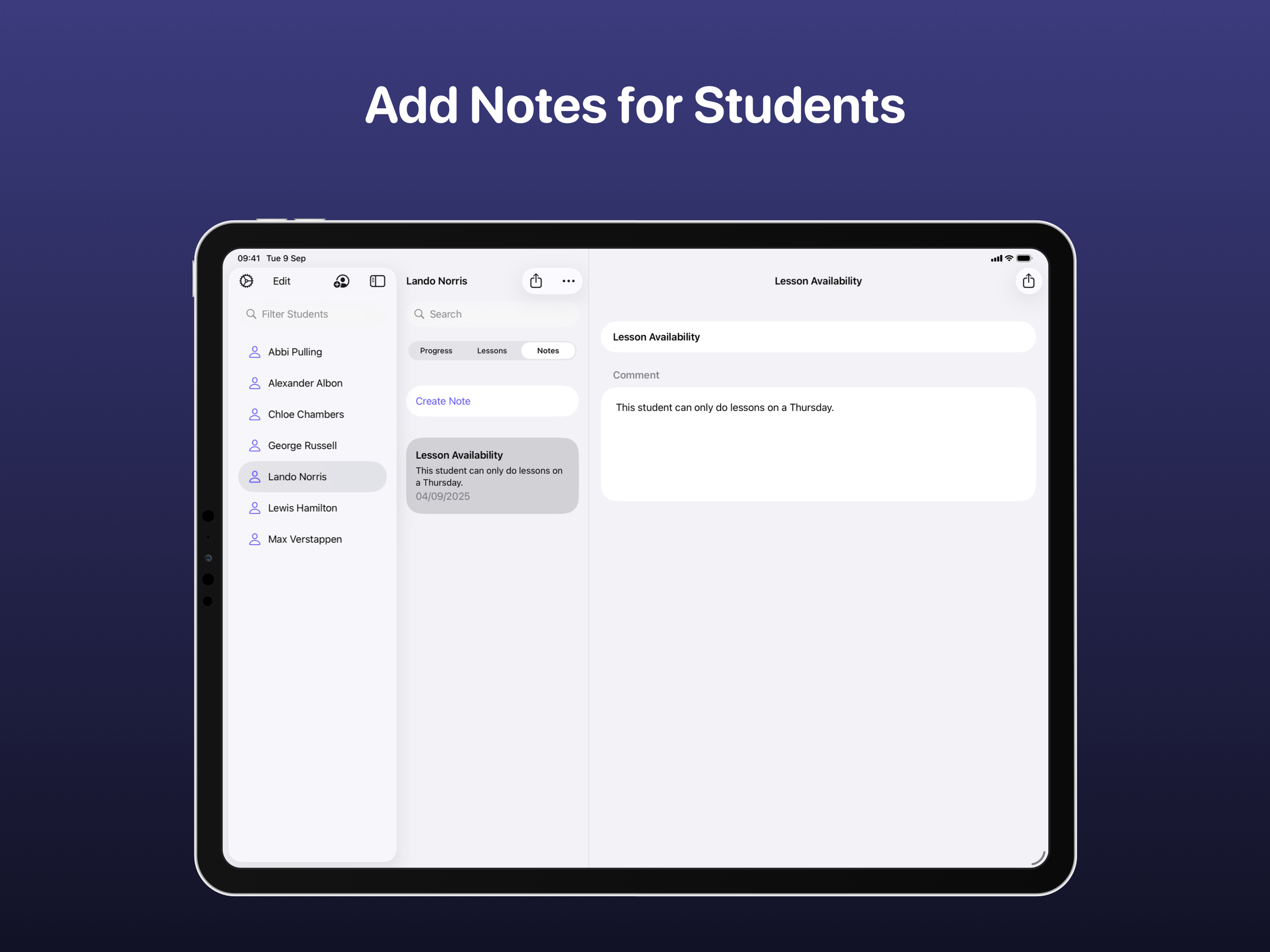 Instructor Screenshot